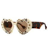 Boogzel Apparel Grunge Style Bold Heart-Shaped Sunglasses, view 2