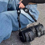 Boogzel Apparel Grunge Lace Up Underarm Bag, view 2