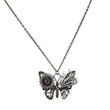 Boogzel Apparel Grunge Mechanical Butterfly Necklace, view 2