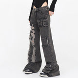 Boogzel Apparel Grunge Ripped Jeans in Black, view 2