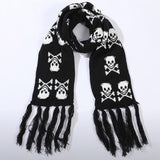 Boogzel Apparel Grunge Skull Knitted Scarf, view 2