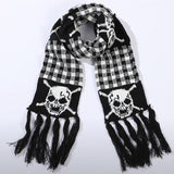 Boogzel Apparel Grunge Skull Knitted Scarf, view 3