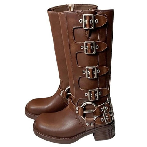 Boogzel Apparel Grunge Sleaze Buckle Boots