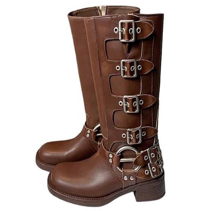 Boogzel Apparel Grunge Sleaze Buckle Boots