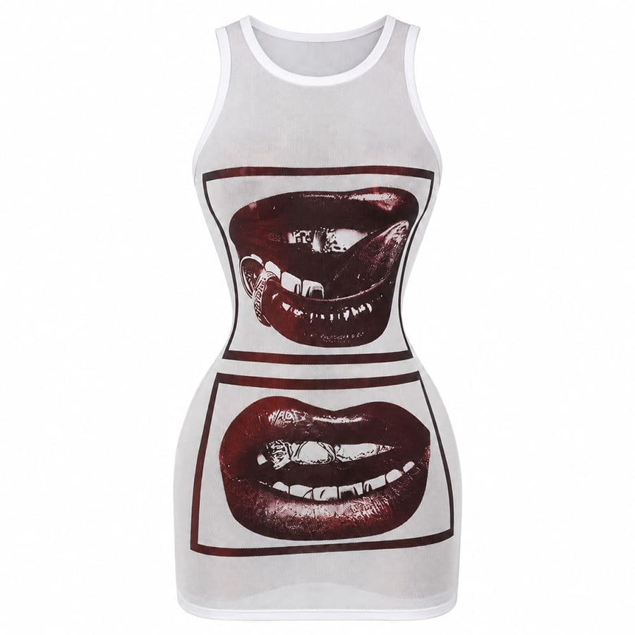 Boogzel Apparel Grunge Sleaze Distressed Kiss Dress