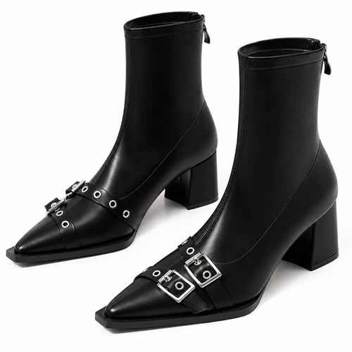 Boogzel Apparel Grunge Sleaze Double Buckle Boots