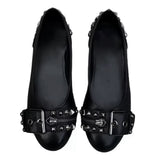 Boogzel Apparel Grunge Sleaze Studded Ballet Flats, view 2