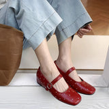 Boogzel Apparel Grunge Sleaze Studded Mary Jane Flats, view 4