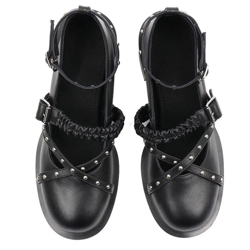 Boogzel Apparel Grunge Sleaze Studded Mary Janes