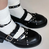 Boogzel Apparel Grunge Sleaze Studded Mary Janes, view 4