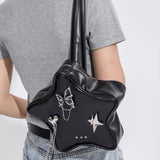 Boogzel Apparel Grunge Star-Shaped Mini Backpack, view 3