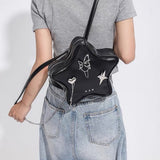 Boogzel Apparel Grunge Star-Shaped Mini Backpack, view 4