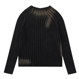 Boogzel Apparel Grunge Washed Knit Sweater, view 2