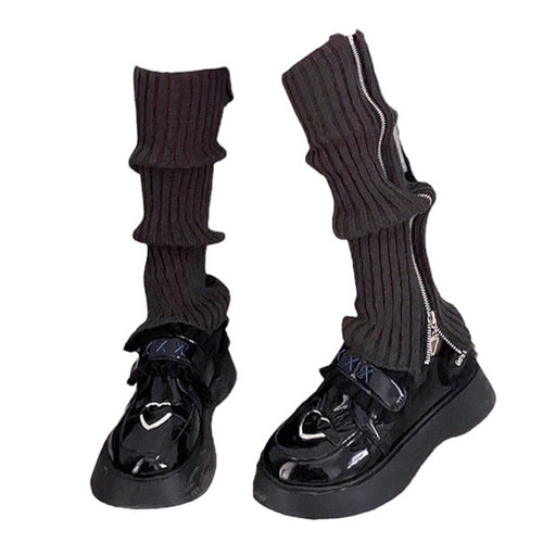 Boogzel Apparel Grunge Zip Up Leg Warmers