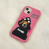 Boogzel Apparel Happy Puppy iPhone Case, view 3