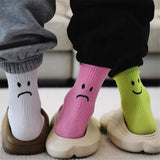 Boogzel Apparel Happy & Sad Face Print Socks, view 3