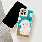Boogzel Apparel Happy Sheep Embroidery iPhone Case, view 3