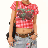 Boogzel Apparel Healthy Fruits Gingham Baby Tee, view 2