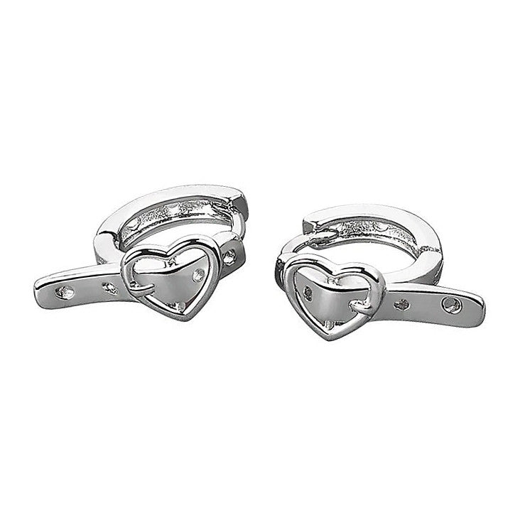 Boogzel Apparel Heart Buckle Belt Earrings
