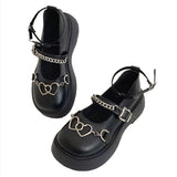 Boogzel Apparel Heart Chain Chunky Sandals, view 3