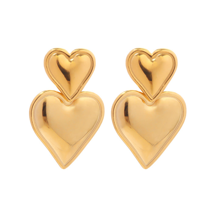 Boogzel Apparel Heart Chunky Earrings