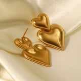 Boogzel Apparel Heart Chunky Earrings, view 4