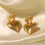 Boogzel Apparel Heart Chunky Earrings, view 5