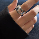 Boogzel Apparel Heart Chunky Ring, view 2