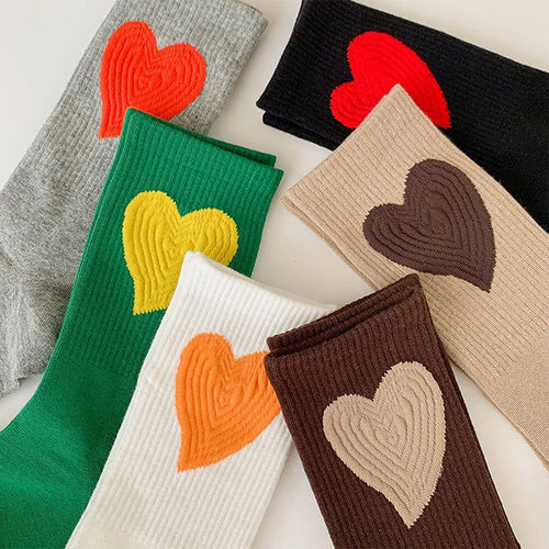 Boogzel Apparel Heart Embroidery Socks