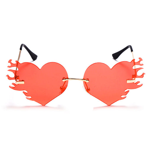 Boogzel Apparel Heart Flame Glasses