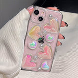 Boogzel Apparel Heart Glitter iPhone Case, view 2
