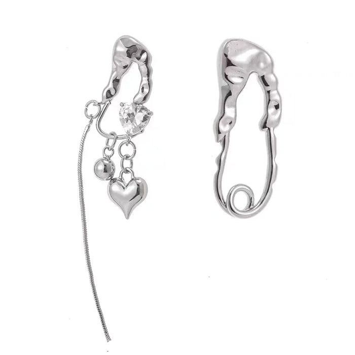 Boogzel Apparel Heart Irregular Earrings