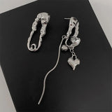 Boogzel Apparel Heart Irregular Earrings, view 2