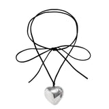 Boogzel Apparel Heart Pendant Choker, view 2