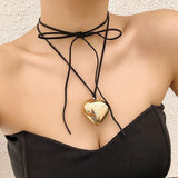 Boogzel Apparel Heart Pendant Choker, view 3