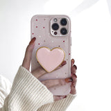Boogzel Apparel Heart Polka Dot iPhone Case, view 3