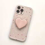 Boogzel Apparel Heart Polka Dot iPhone Case, view 4