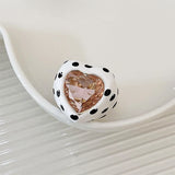 Boogzel Apparel Heart Polka Dot Ring, view 4