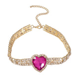 Boogzel Apparel Heart Rhinestone Choker, view 2