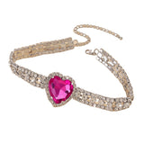 Boogzel Apparel Heart Rhinestone Choker, view 3