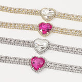 Boogzel Apparel Heart Rhinestone Choker, view 6
