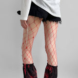 Boogzel Apparel Heart Rhinestone Fishnet Tights, view 5