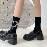 Boogzel Apparel Heart Rhinestone Socks, view 3
