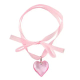 Boogzel Apparel Heart Satin Ribbon Necklace, view 2