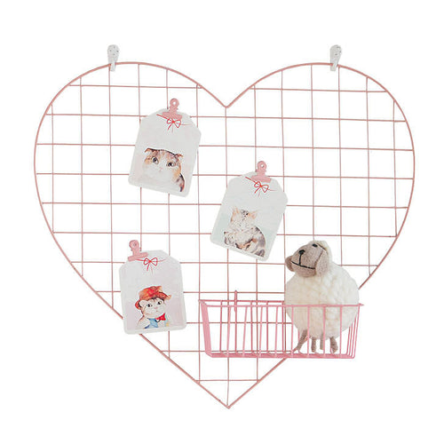 Boogzel Apparel Heart-Shaped Grid Wall Organizer