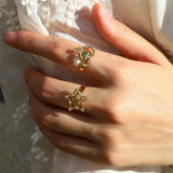 Boogzel Apparel Heart & Star Aesthetic Ring, view 3