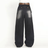 Boogzel Apparel Heart & Star Fringe Wide Jeans, view 5