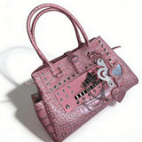 Boogzel Apparel Heartbreaker Pink Croc Shoulder Bag, view 4