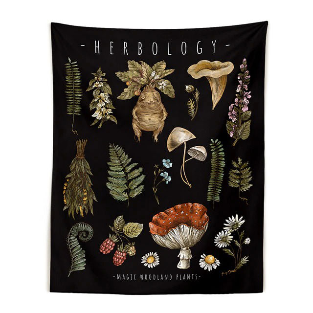 Boogzel Apparel Herbology Wall Tapestry