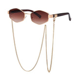Boogzel Apparel Hexagonal Sunglasses with Chain, view 3